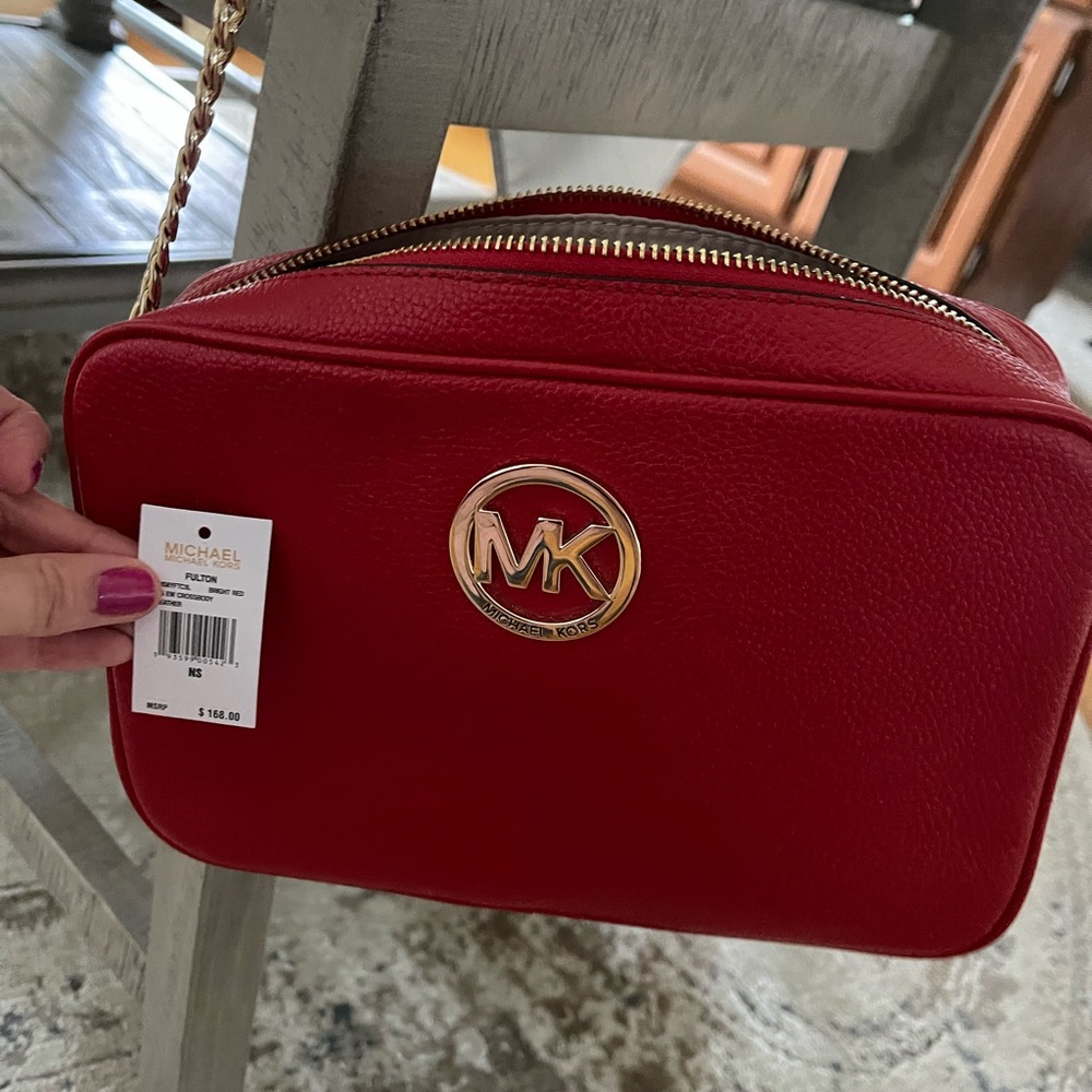Michael Kors Red Crossbody Bag